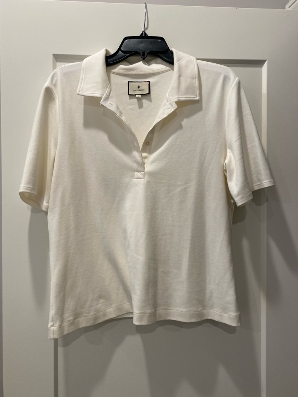 Tuckernuck Women's Cream Button-Down Polo